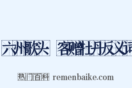 六州歌头·客赠牡丹反义词是什么意思的图片